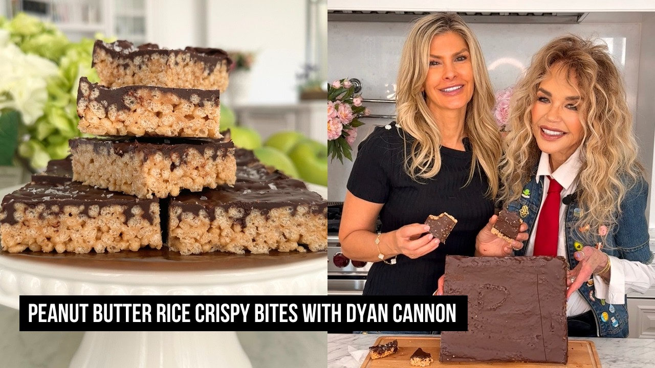 Peanut Butter Rice Crispy Bites | No-Bake Super Bowl Snack w/ Hollywood Icon Dyan Cannon