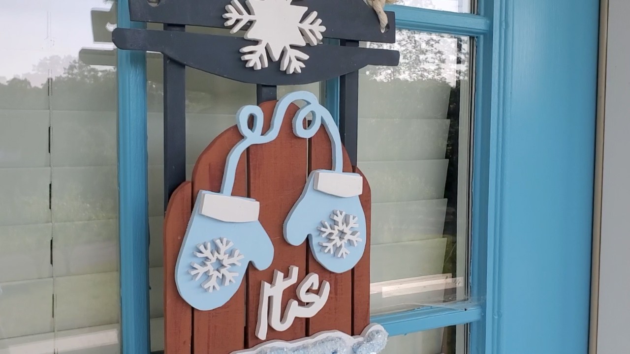 Christmas in July! | Sled Door Hanger | Scroll Saw Project | Wood Crafts