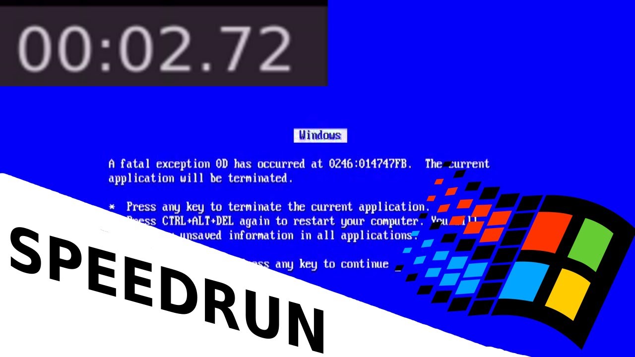 Windows 98 BSOD Speedrun  (by dskzcjsduo2)