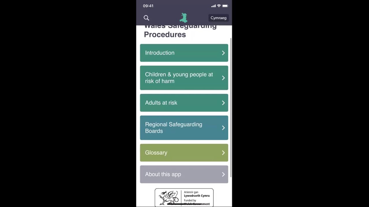 Safeguarding procedures training materials - Section 5 &ndash; app navigation