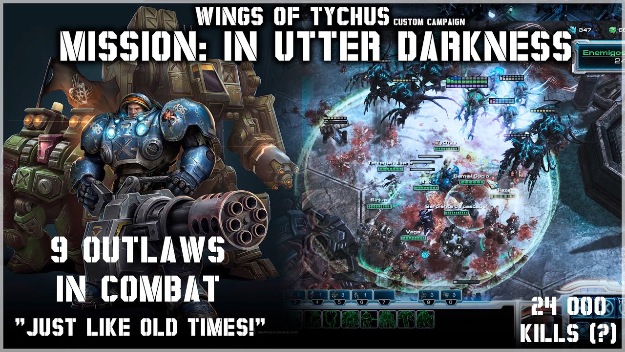Custom Campaign: Wings of Tychus | Mission: In Utter Darkness (Part 1?) +24000 kills | StarCraft2