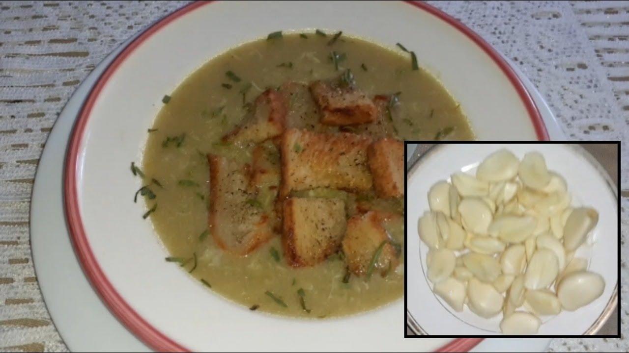 بعد غياب بسبب🦠 كورونا 😷🦠عفانا وعفاكم الله منها.جربوا شوربة الثوم الصحية الرائعة 👌🏼🏥soupe à l'ail🙏👀👍🔔