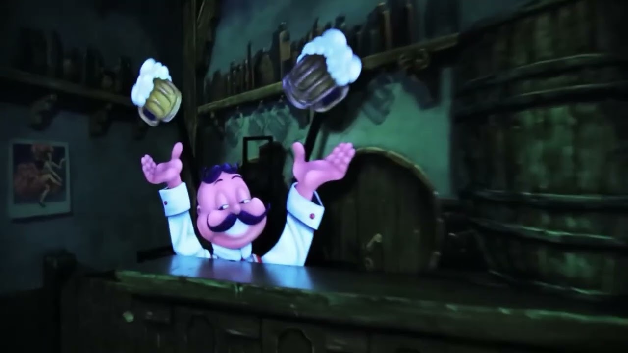 Yoshi, Mario, Sonic, The Eds and Friends Ride Mr Toads Wild Ride Video 1 Of 8