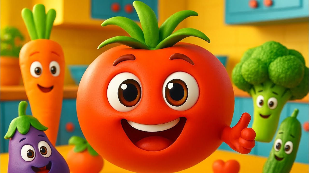 Aa Ha Tamatar Bade Mazedar | Funny Kids Rhyme 🍅 | 3D Animated Cartoon Song