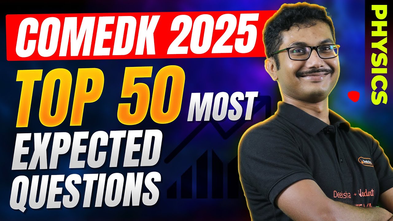 Most Expected Physics MCQs For COMEDK 2025 🔥 - Top 50 COMEDK MCQS 📘