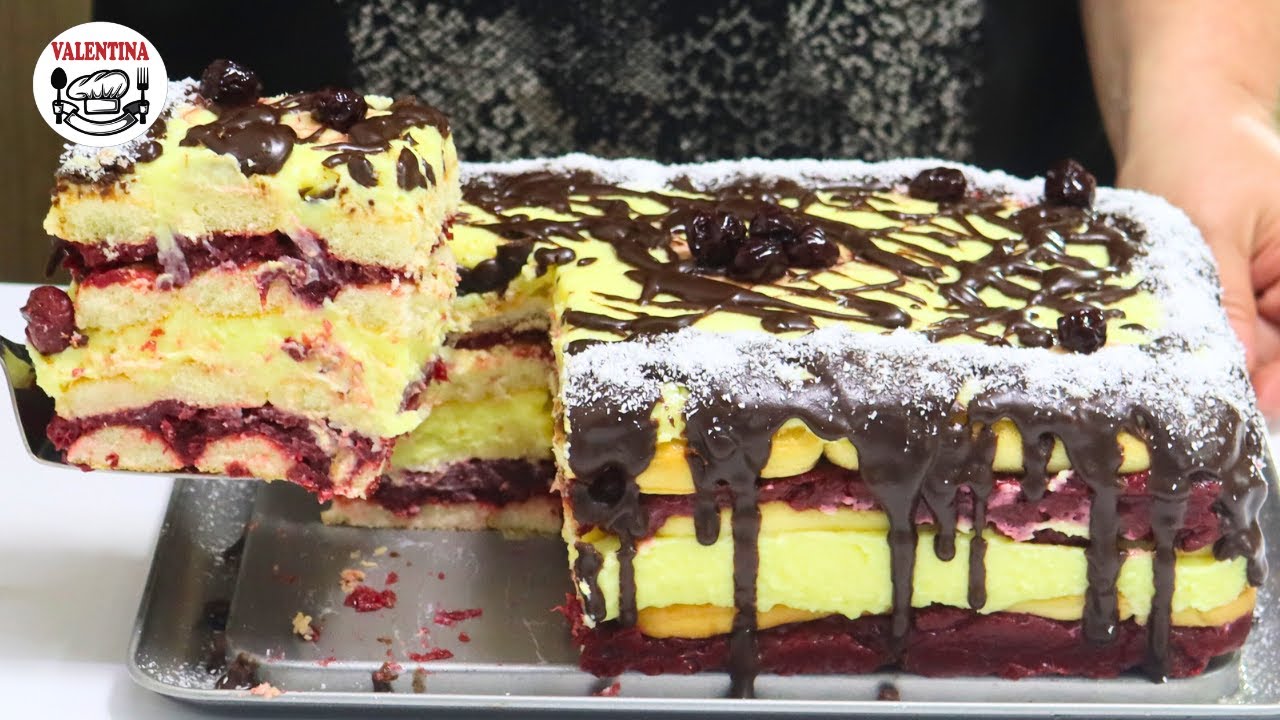 🍒🎂Čuvena nemačka torta po maminom receptu😋❗Najukusniji kolač koji sam ikada jela❗Osvežava i opija ✅