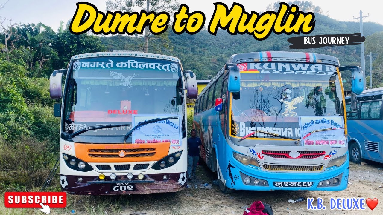 Dumre to Muglin Bus Journey!!❤️ BUS ENTHUSIAST NEPAL || K.B. DELUXE @busenthusiastnepal 