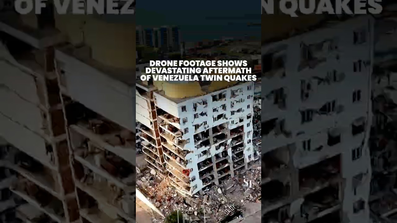 Drone footage shows widespread destruction in wake of Venezuela twin earthquakes