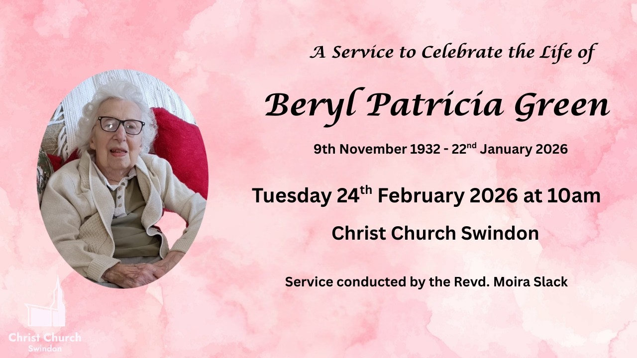 10am Tuesday 24th February 2026 - A Service to Celebrate the Life ofBeryl Patricia Green