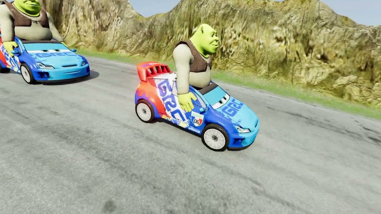 Big Small McQueen Shrek Speed Ramp Beaming.dr