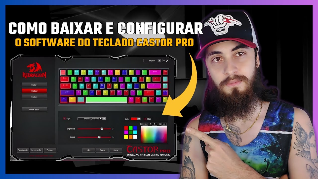 Como Baixar e Configurar o Software do Redragon Castor Pro (Tutorial Completo!)