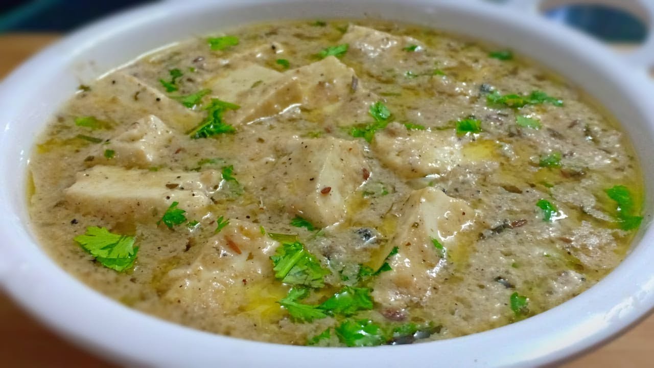 Restaurant Style Paneer with White Gravy | Nawabi Paneer | CookWithLubna