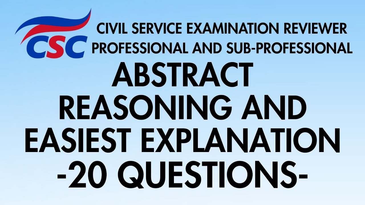 CSE Reviewer 2026: Abstract Reasoning 20 Questions