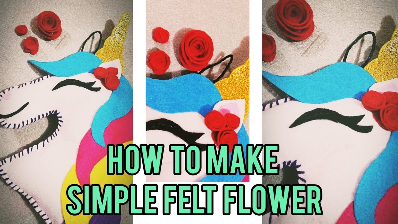 HOW TO MAKE A SIMPLE FELT FLOWER / FELT FLOWER TUTORIAL #simplefeltflowertutorial #flowertutorial