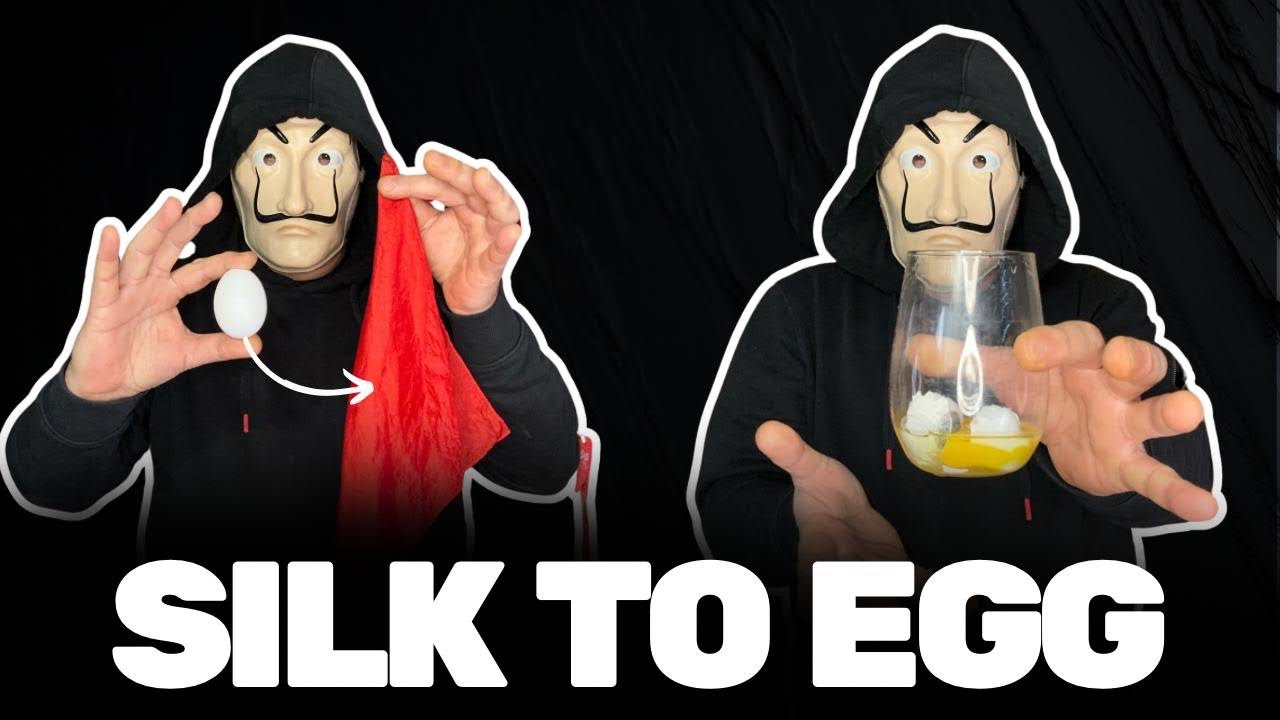 SILK IN REAL EGG 🪄 TRICK TUTORIAL #tricks #magic #foryou
