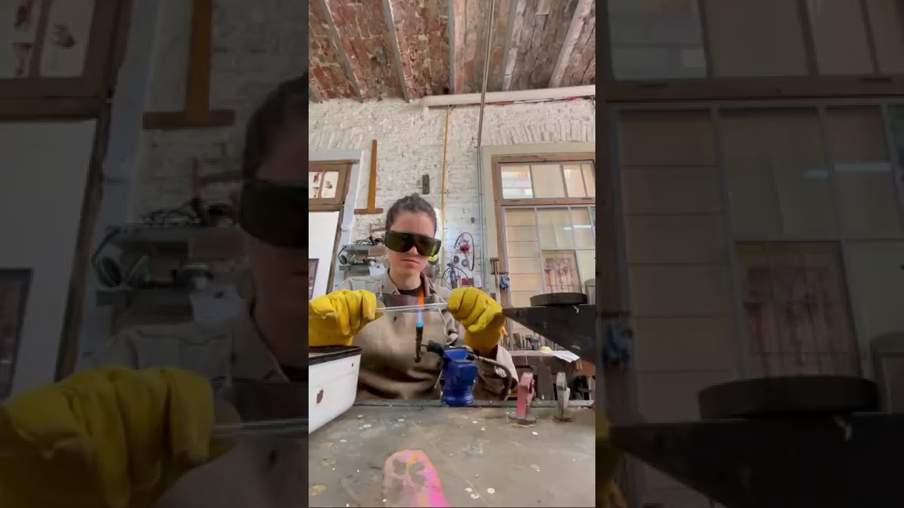 Learning how to blow glass because I am bored #shorts