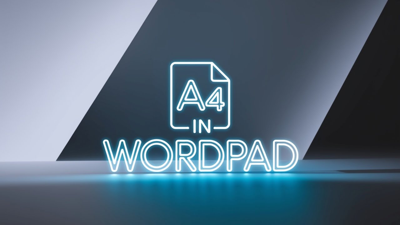 How to set a4 in Wordpad