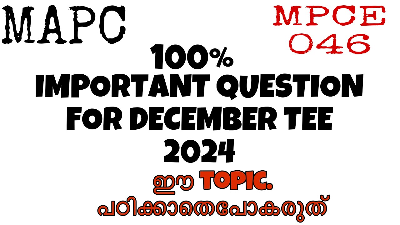 IGNOU MAPC Applied Positive Psychology Important Questions for December 2024 Examination in Malay...