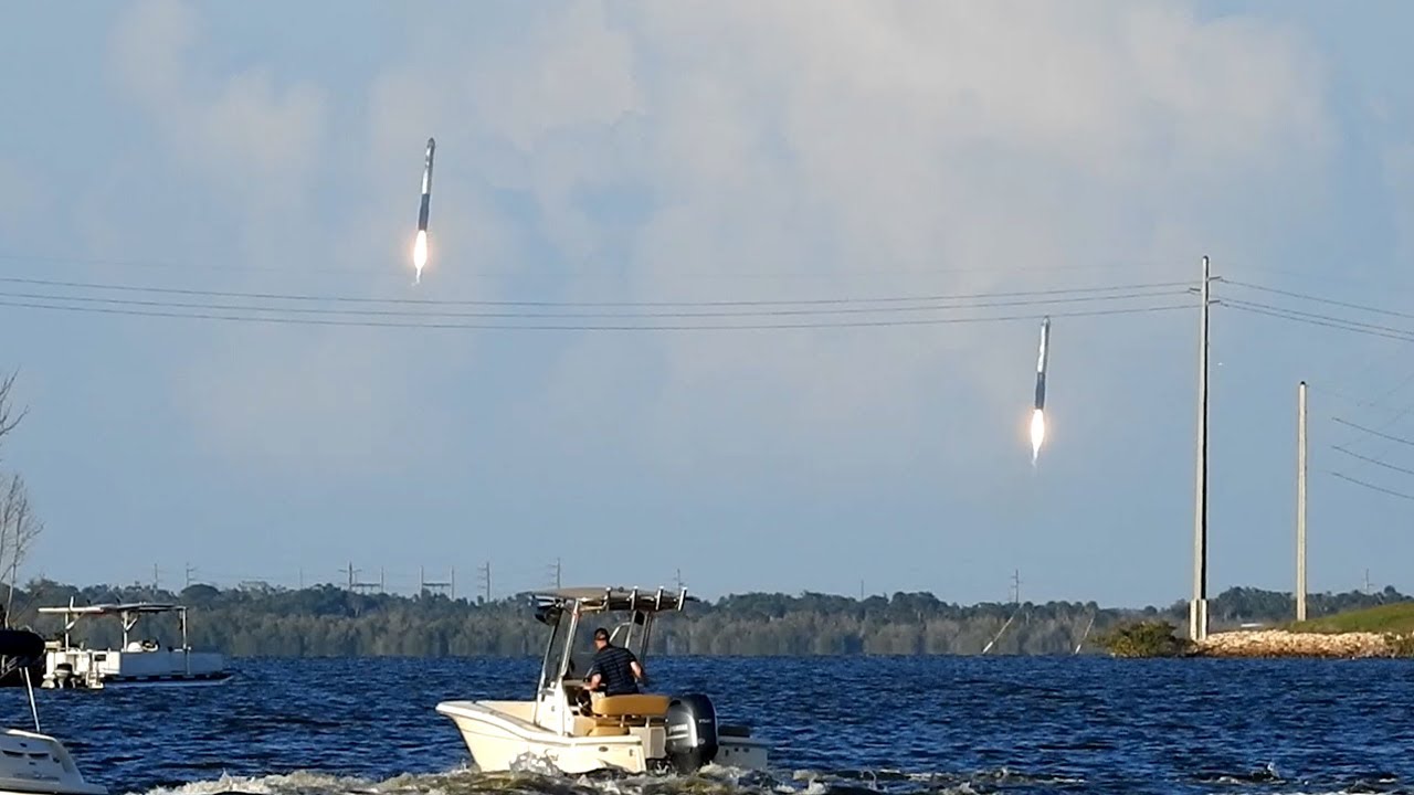 Запуск и посадка Falcon Heavy — Nikon P1000