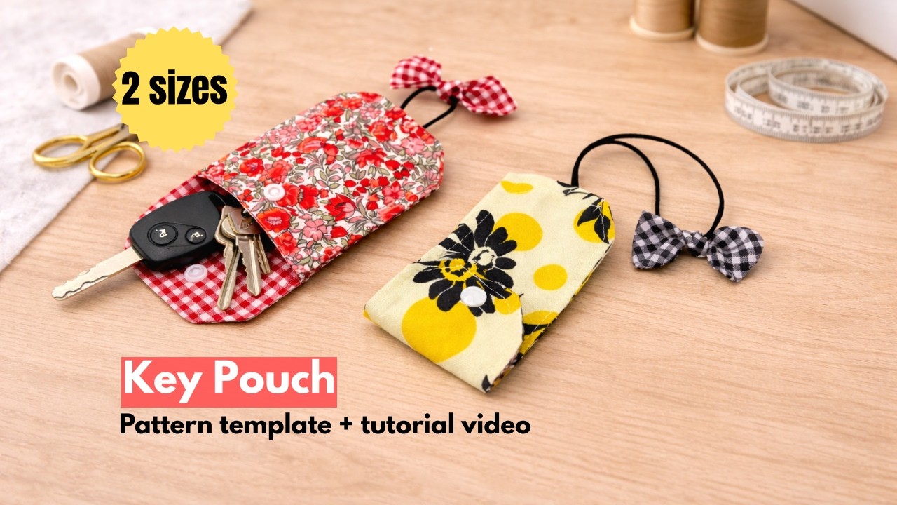 Beginner-Approved! Super Easy Key Pouch DIY Sewing Tutorial (DIY in Minutes)
