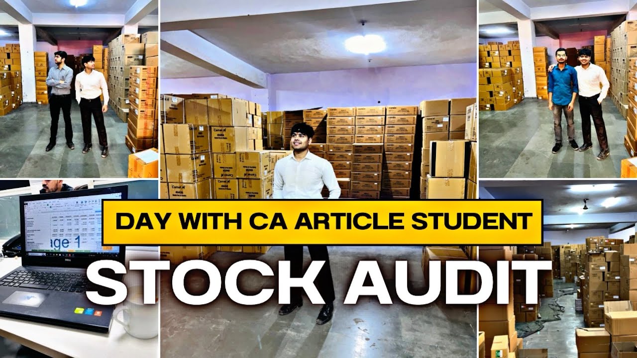 Stock Audit vlog | A Day with CA Article Student | Detailed explanation of Stock Audit | CA Student