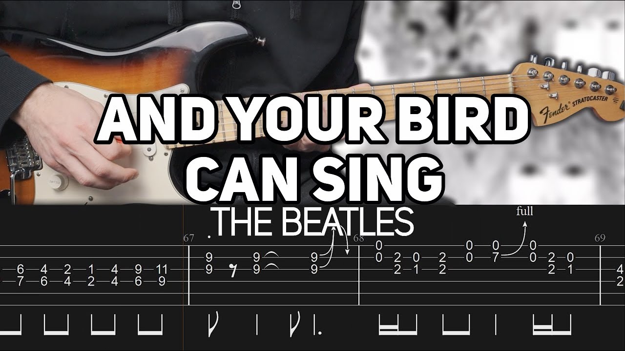 The Beatles - And Your Bird Can Sing (Guitar lesson with TAB)