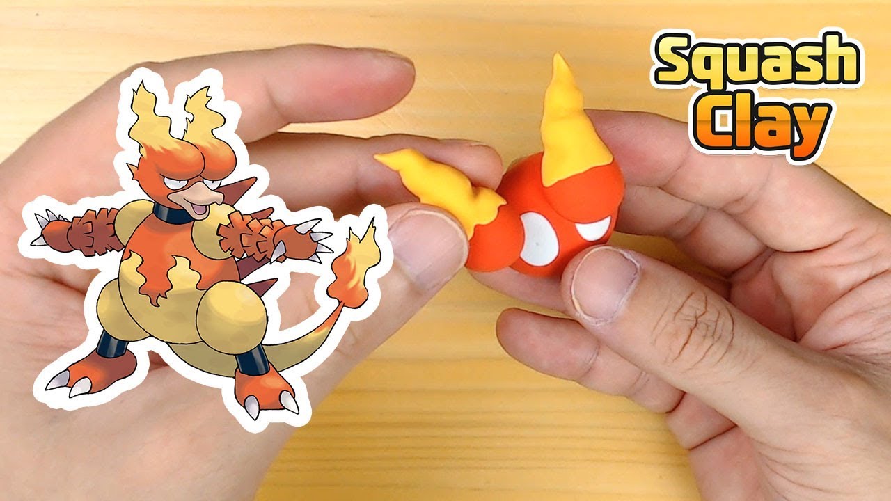 Sculpting Magmar Fire-type Pokémon Clay art