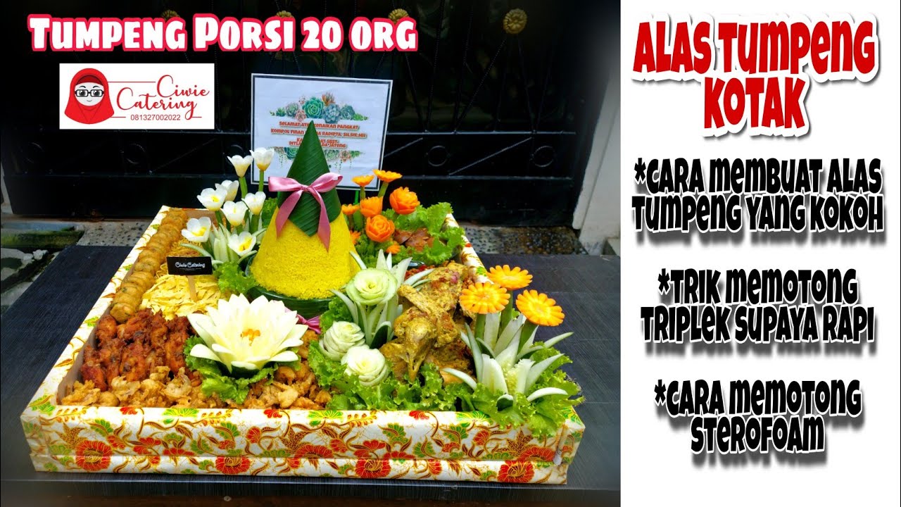 CARA MEMBUAT ALAS TUMPENG KOTAK | KREASI ALAS TUMPENG | PAPAN TUMPENG
