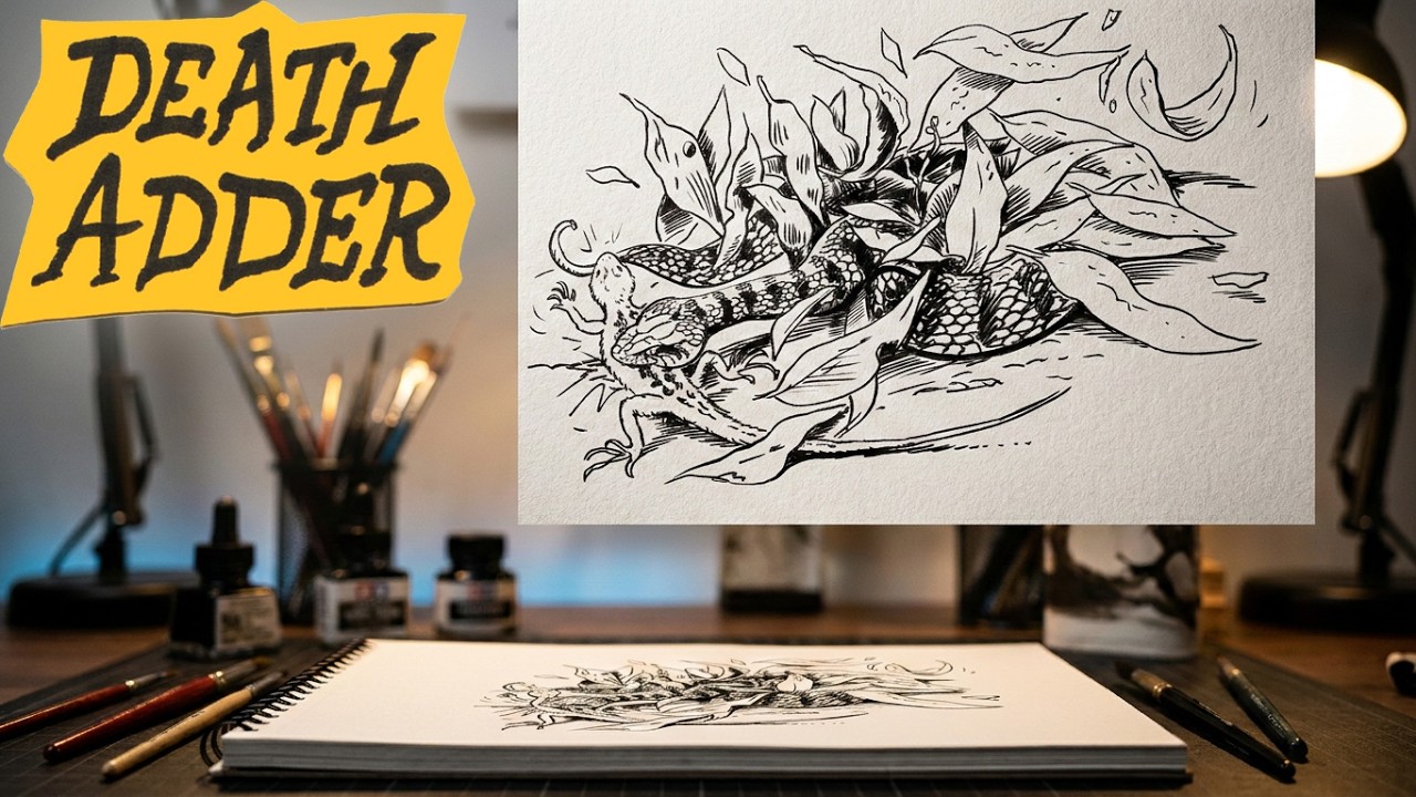HOW TO DRAW A DEATH ADDER