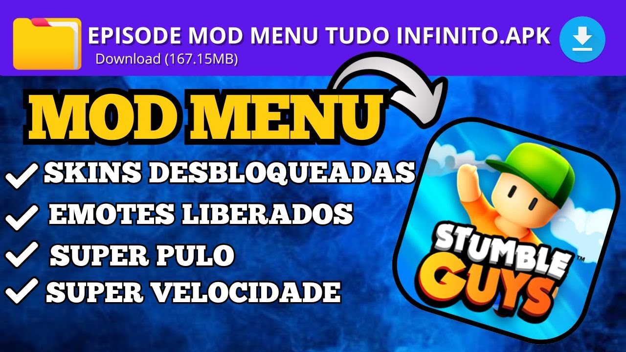 Mod Menu Atualizado Stumble Guys v0.91.6 /skins liberadas/Velocidade/ e Muito Mais!!!