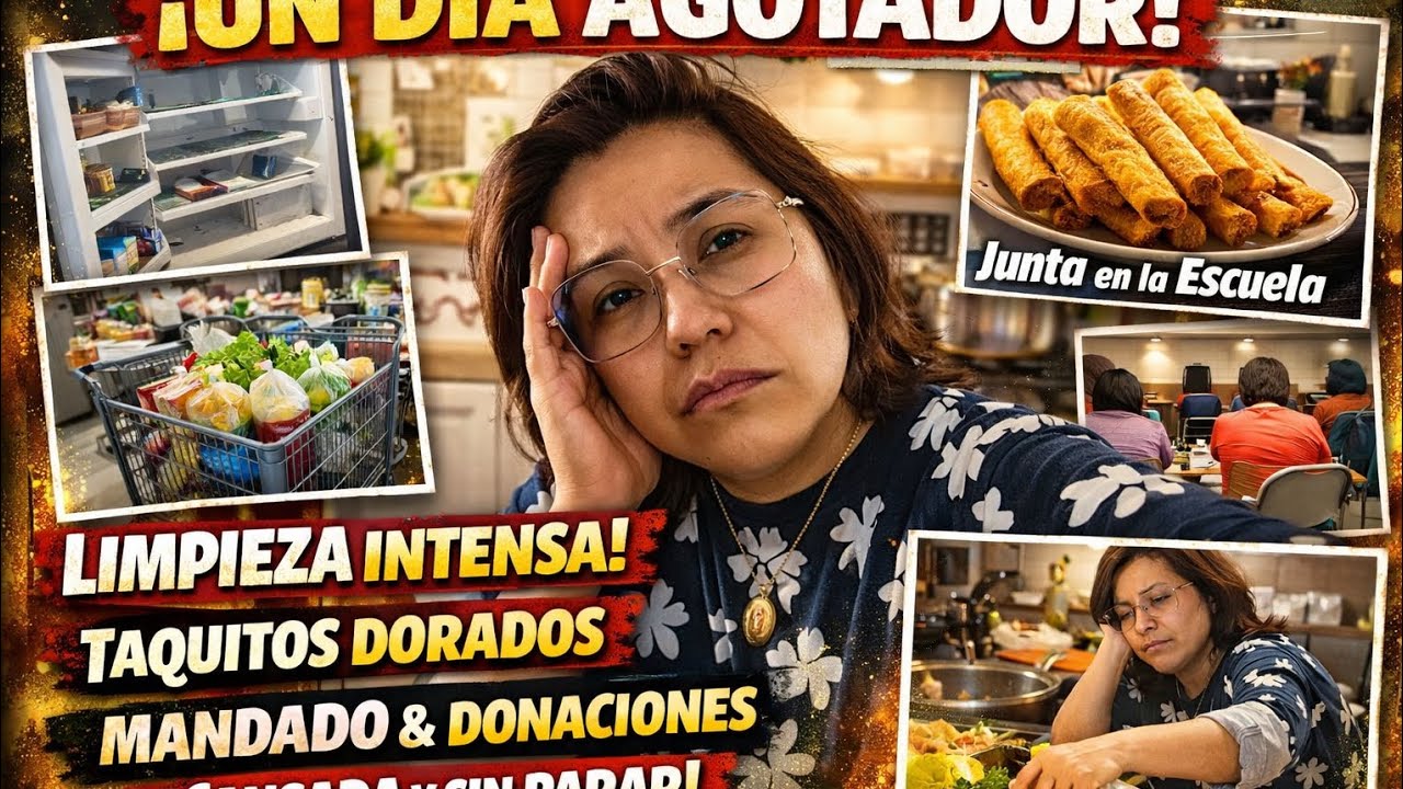 Limpieza EXTREMA del Refrigerador 🧽 | Taquitos Dorados, Junta Escolar y Mandado | Vlog Mamá Real