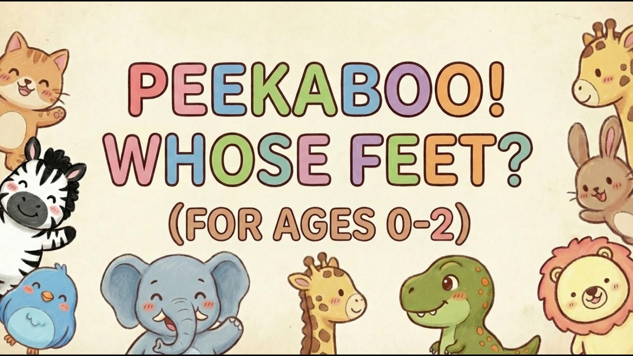 【英語絵本】いないいないばあ だれのあし？ | PEEKABOO! WHOSE FEET? | 赤ちゃんが喜ぶ・泣き止むアニメ【0歳 1歳 2歳向け】
