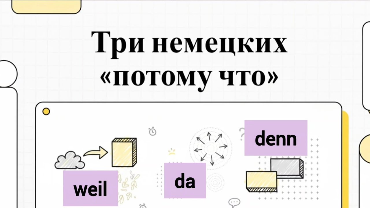 Три "потому что" в немецком языке: союзы причины в немецком и их отличия 