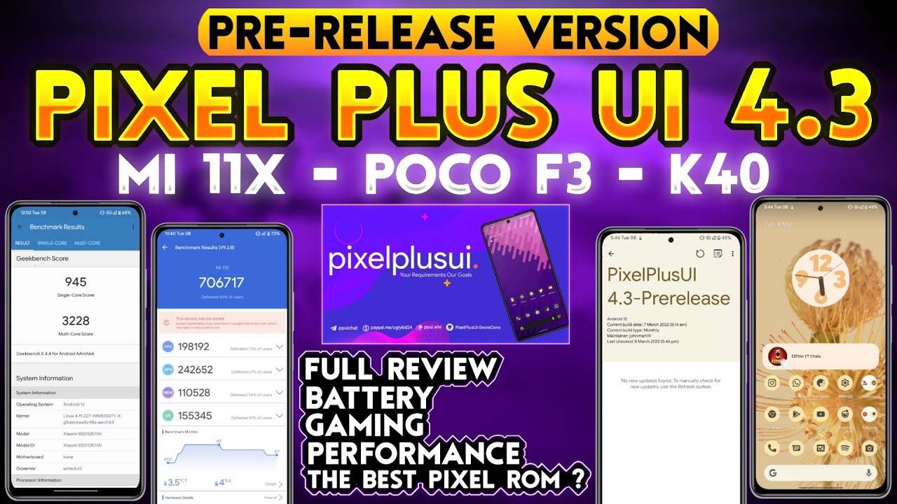 Pixel Plus Ui 4.3 Pre-Release Mi 11x Poco F3 | The Best Pixel Rom ? Review and Gaming Performance 💥