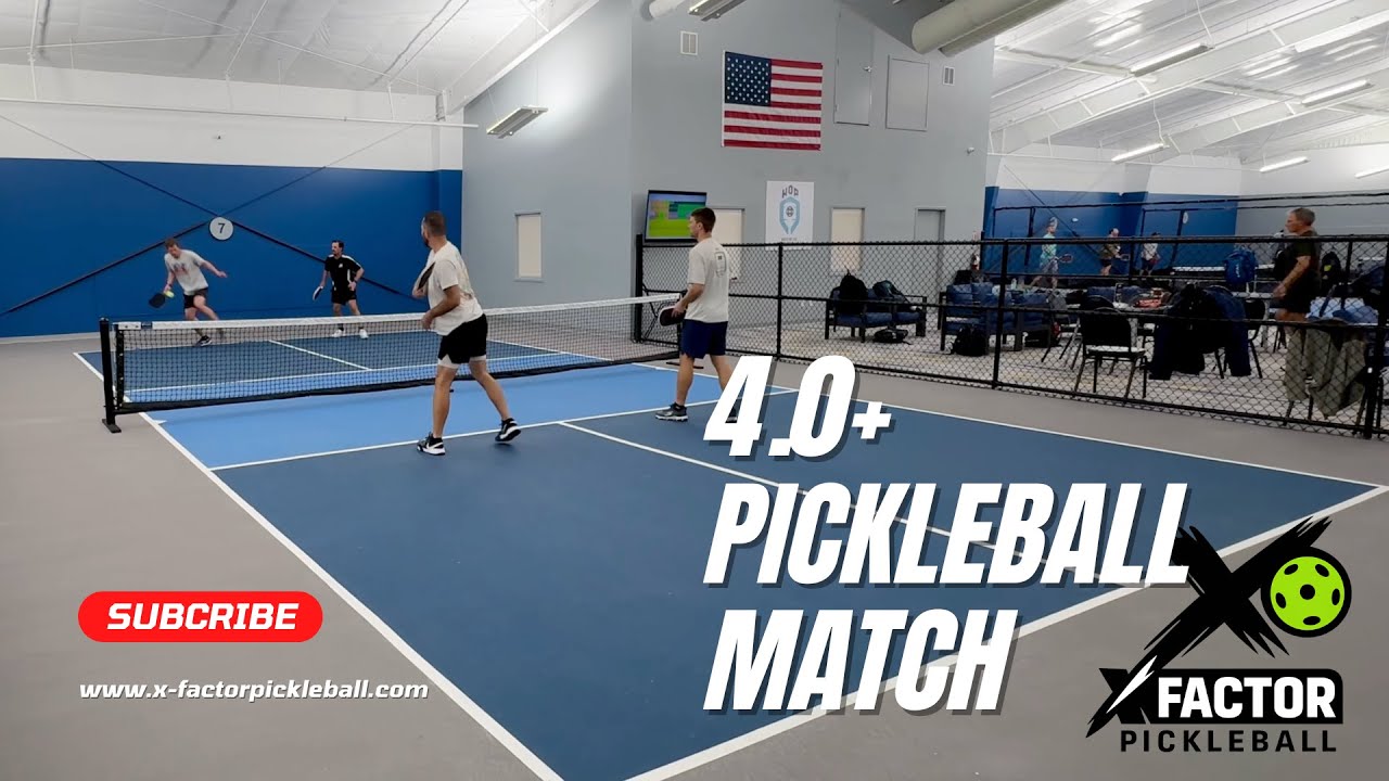 4.0+ Indoor Pickleball Match - Round Two Of A 3 Game Series Among Friends.