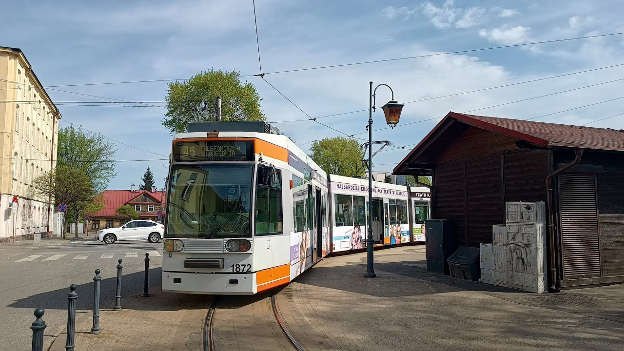 [MPK Łódź] Düwag/Siemens NF6D #1872 - linia 45, kierunek Telefoniczna Zajezdnia
