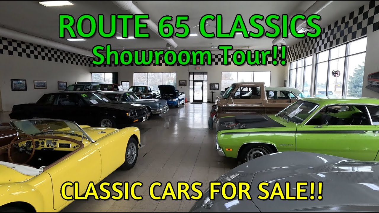 CLASSIC CARS FOR SALE!! Route 65 Classics Showroom Tour - Lot Walk - classic cars - muscle cars