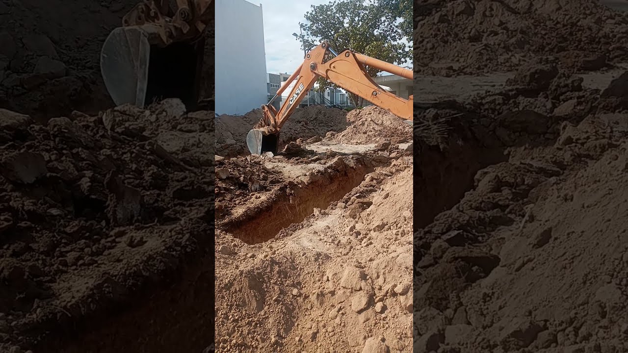 EXCAVACION DE TERRENO PARA CIMENTACION CON RETROEXCAVADORA PTE. 2