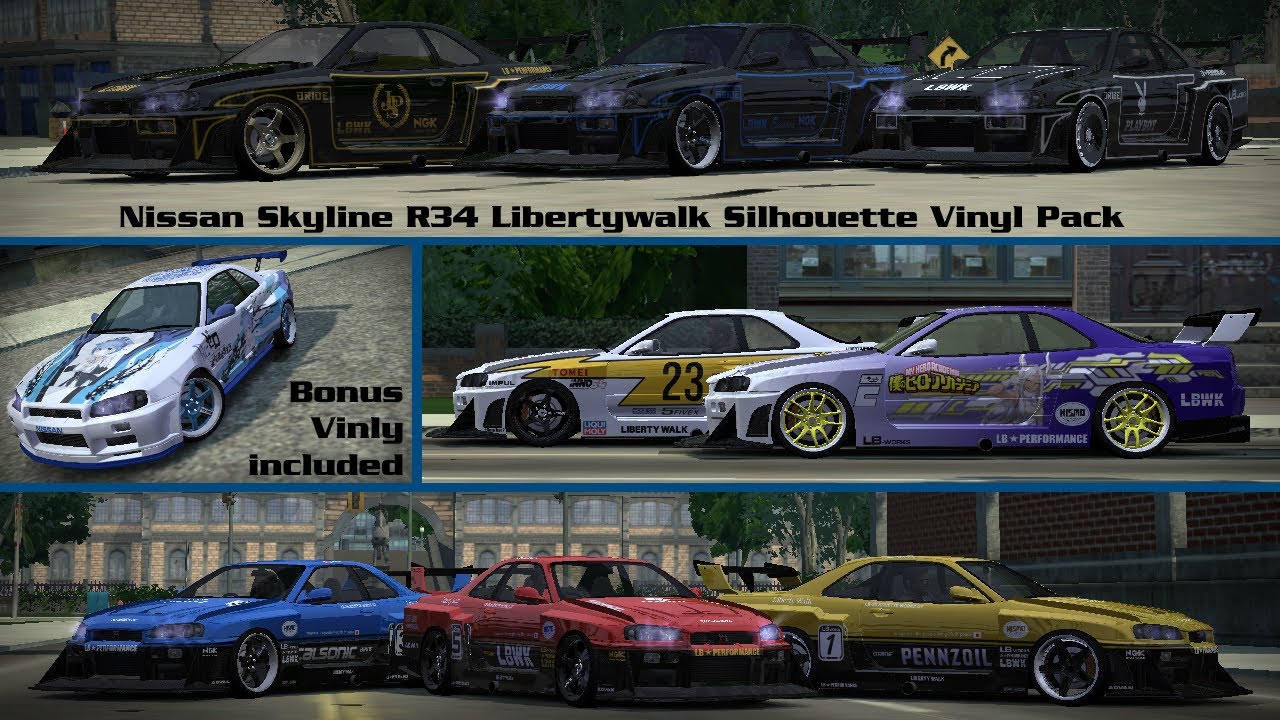 Nissan R34 Libertywalk Vinyl Pack