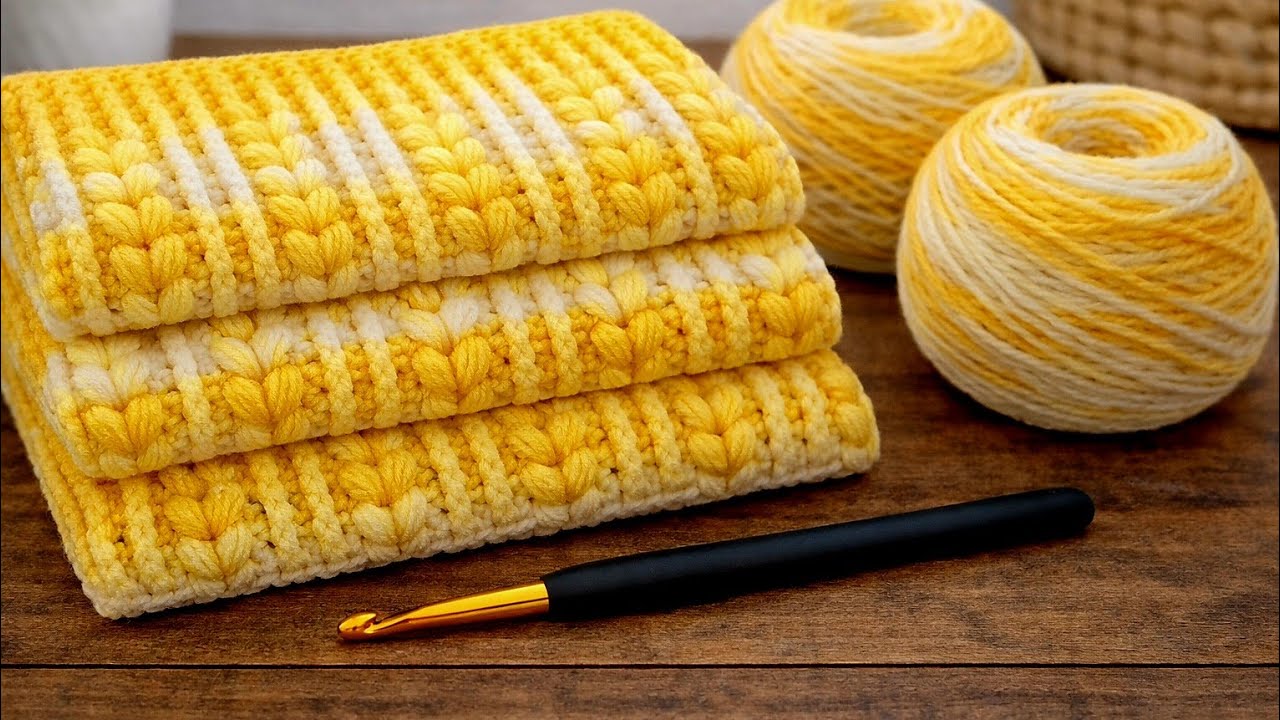 Этот узор для вязания крючком покоряет интернет 🧶✨ Легко выполнить и выглядит просто потрясающе!