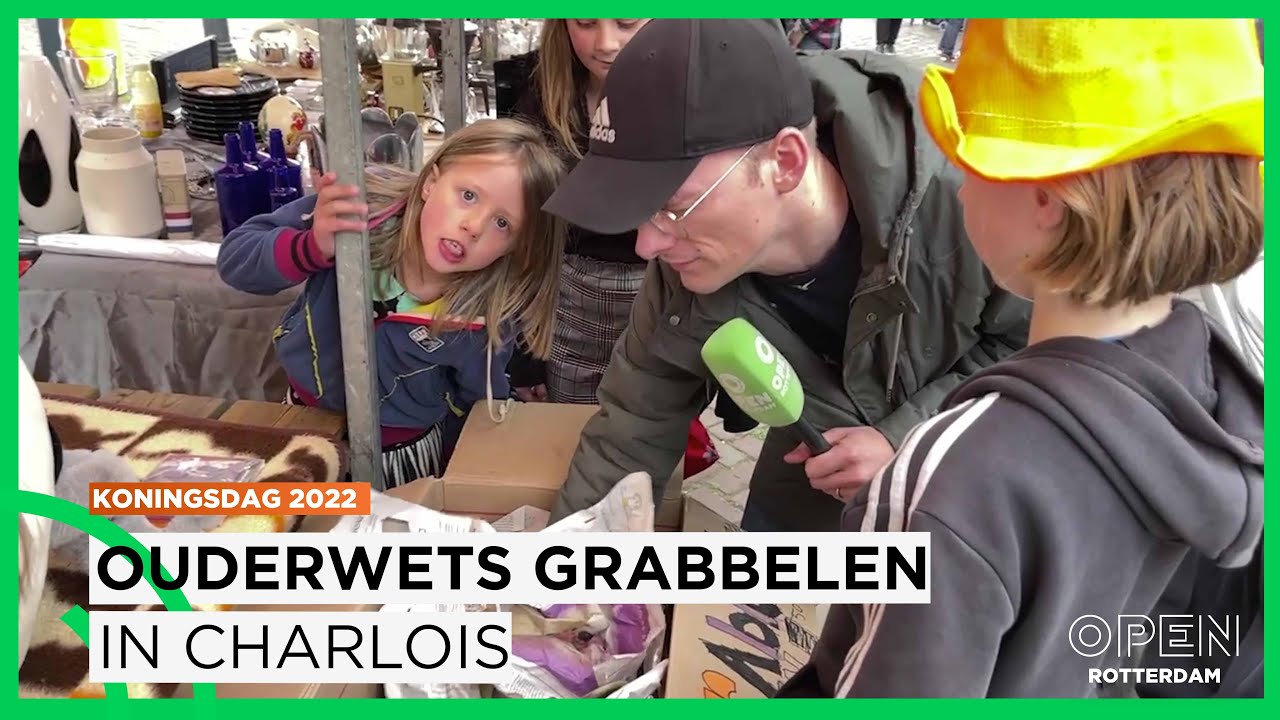 Ouderwets grabbelen voor prijsjes in Charlois | KONINGSDAG 2022