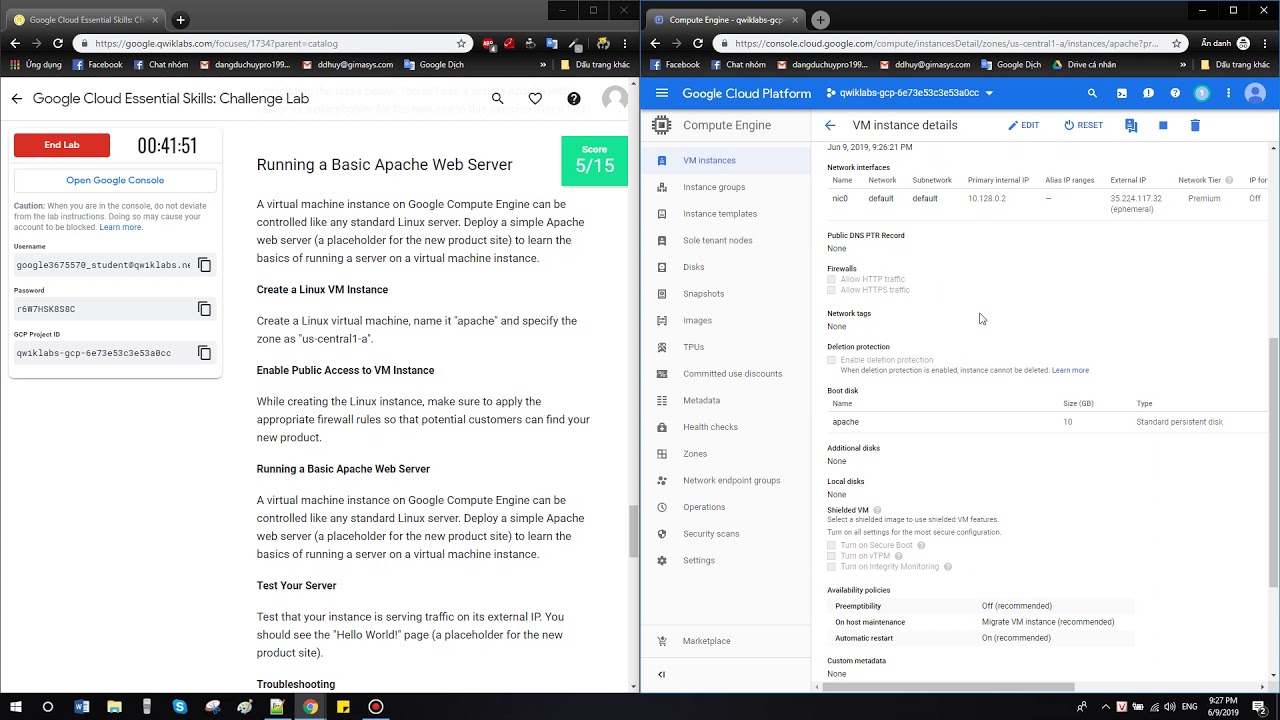 Google Cloud Essential Skills Challenge Lab