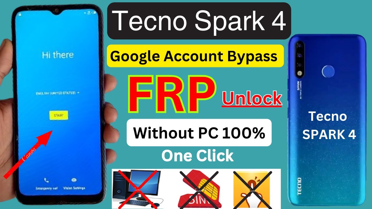 Tecno Spark 4 Frp Bypass | Tecno KC2 Google Account Bypass | Without Pc