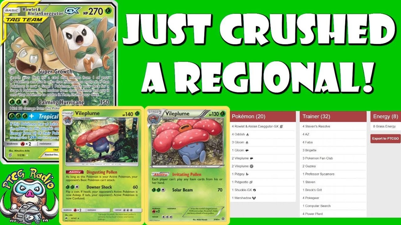Rowlet, Aolan Exeggutor and Vileplume Just Crushed a Pokemon TCG Regional Championship!