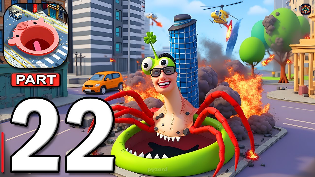 Hole.io - Gameplay Walkthrough Part 22 - Swallow Everything & Dominate the City (Android, iOS)