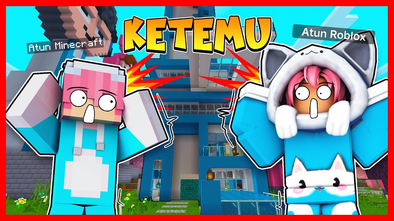 ATUN MINECRAFT BERTEMU DENGAN ATUN ROBLOX !! KOK BISA !! Feat @MOMON Minecraft