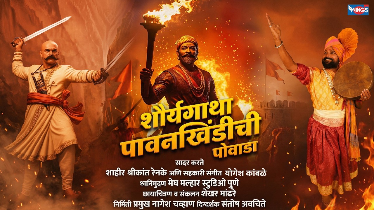 शौर्यगाथा पावनखिंडीची पोवाडा | Shauryagatha Pavankhindichi Powada | बाजीप्रभू देशपांडे पोवाडा Powada