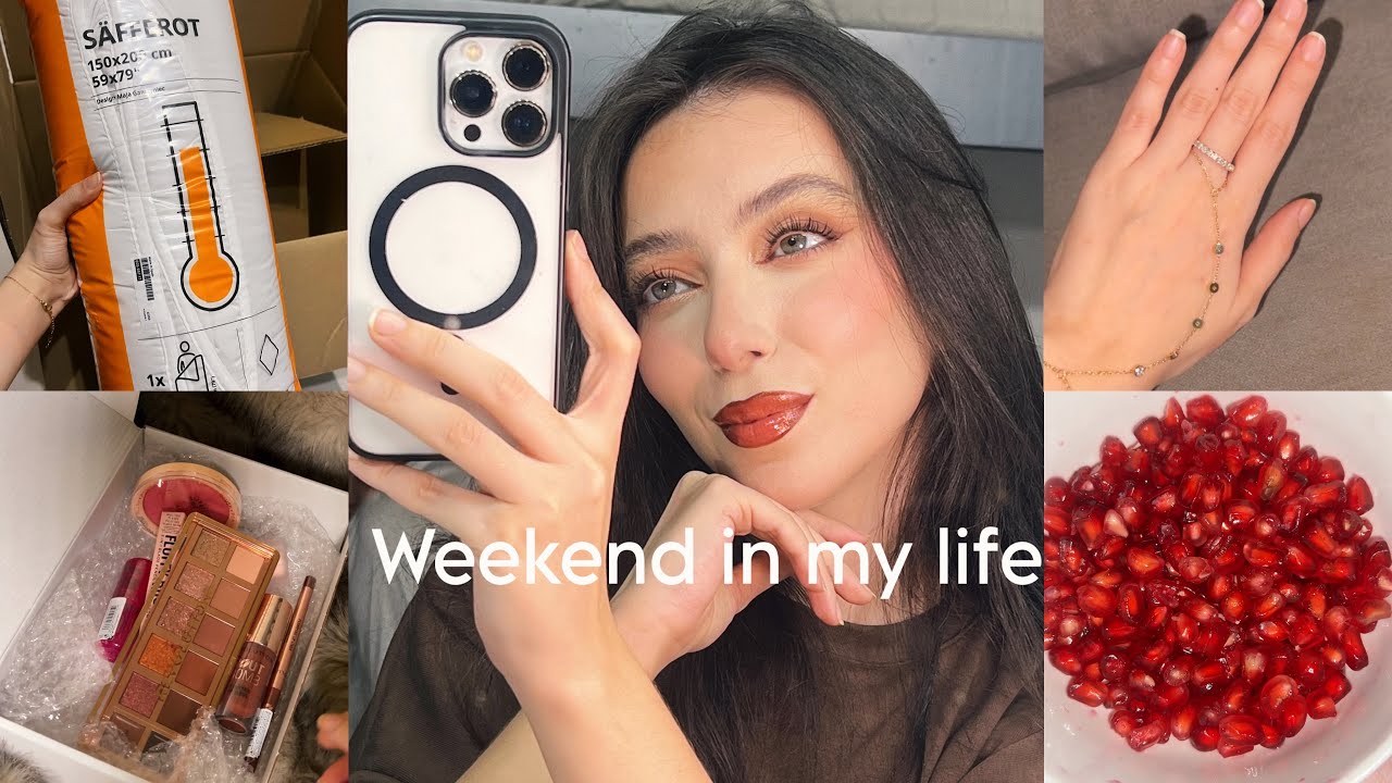 VLOG| spend the weekend with me : unboxing makeup, couette ikea,  new accessories&hellip; 