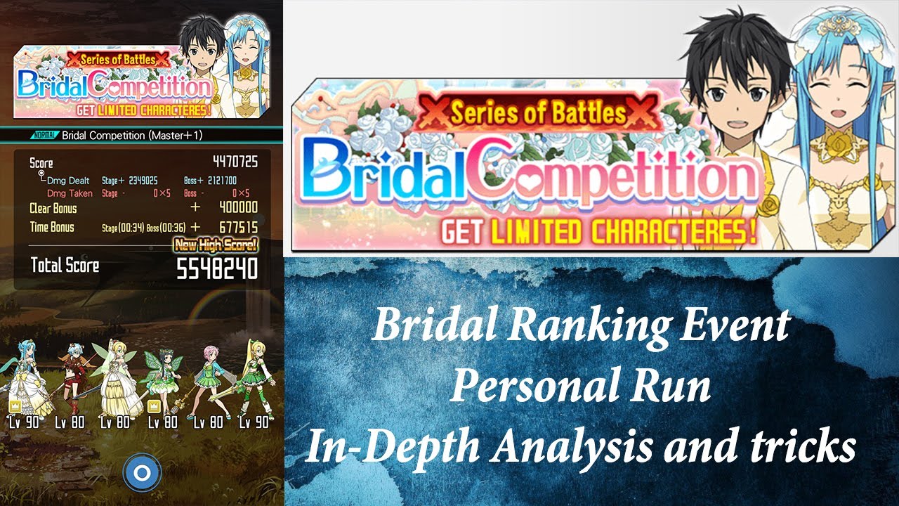 Sword Art Online (Memory Defrag) - Bridal Ranking Event - Personal Run IN-DEPTH Analysis KUROO