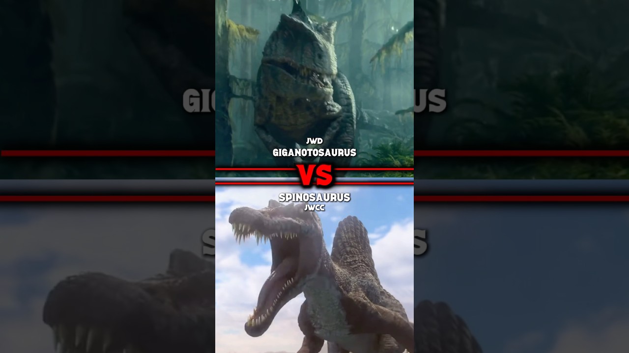 Giga Vs Spino #giganotosaurus #spinosaurus #edit #wisedit #jurassicworld #viral #fyp #fypシ゚viral